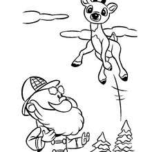 Rudolph The Red Nosed Reindeer Coloring Pages 220x220 Rudolph The Red Nosed Reindeer Coloring Pages