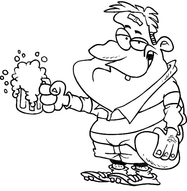 600x612 Rugby Football Player With Beer Coloring Pages Best Place To Color
