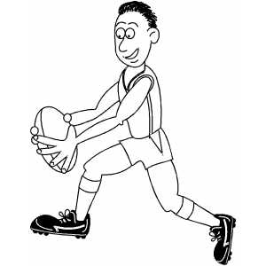 300x300 Rugby Player Coloring Page