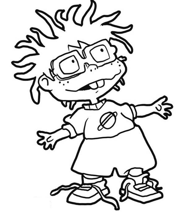 600x684 Chuckie Finster From The Rugrats Coloring Page Color Luna