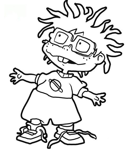 500x570 Chuckie Rugrats Shocked Rugrats Coloring Pages