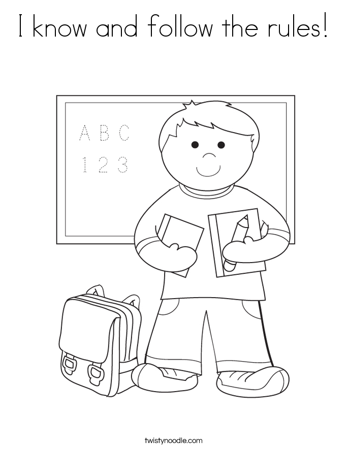 I Know And Follow The Rules Coloring Page 685x886 I Know And Follow The Rules Coloring Page