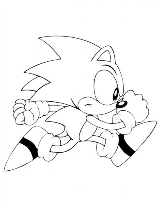 Sonic The Hedgehog Running Coloring Page Darling Daughter 1 550x711 Sonic The Hedgehog Running Coloring Page Darling Daughter 1