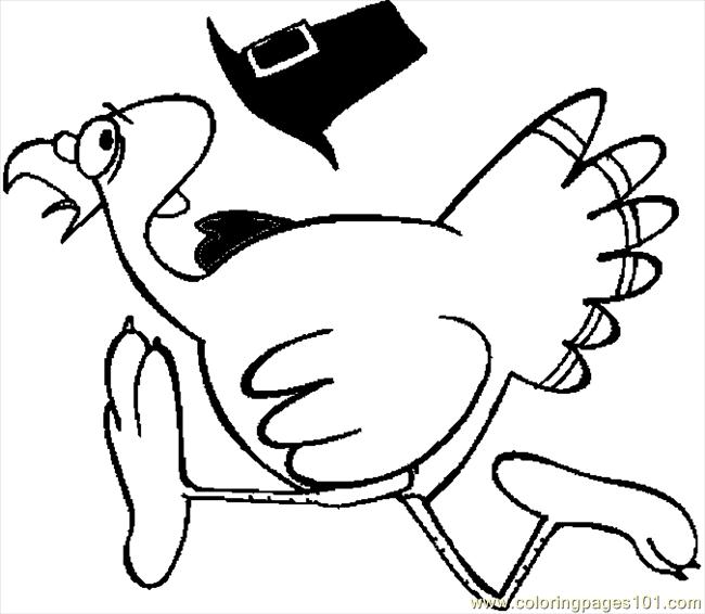 Turkey Running 2 Coloring Page 650x566 Turkey Running 2 Coloring Page
