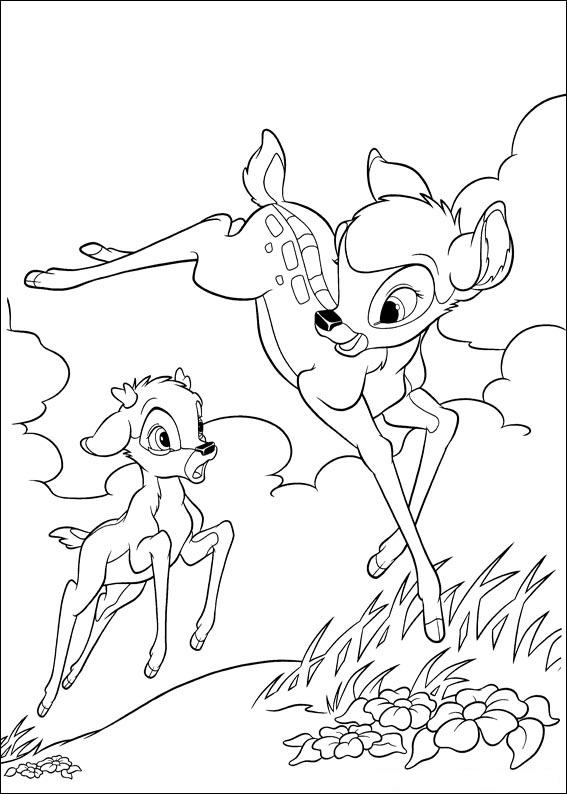 Bambi Running Coloring Page 567x794 Bambi Running Coloring Page