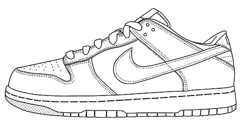 500x255 Running Shoes Coloring Pages Image Result For Running Shoe Line