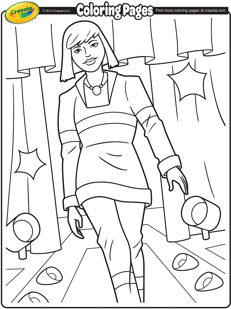 Runway Model I Coloring Page 810x1080 Runway Model I Coloring Page