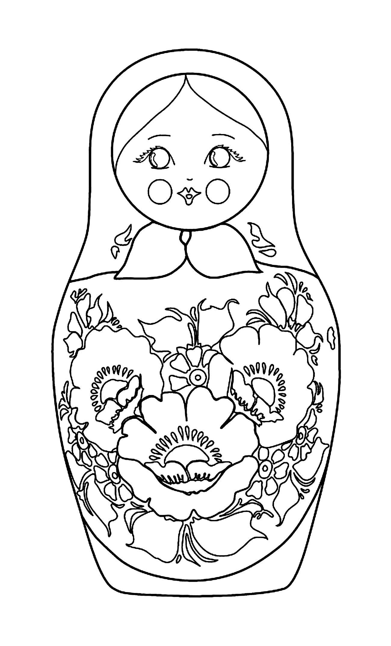 Free Russian Doll Coloring Page, From Www.coloring Pages Adults 1300x2144 Free Russian Doll Coloring Page, From Www.coloring Pages Adults