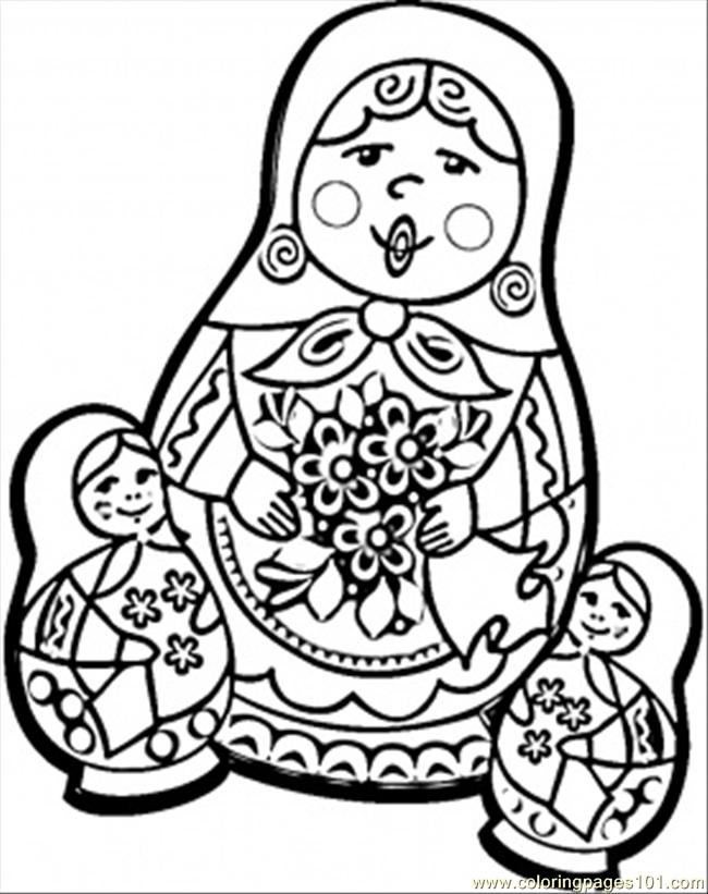 Russian Dolls Coloring Page 650x821 Russian Dolls Coloring Page