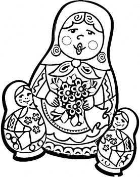 Russian Dolls Coloring Page Super Coloring Crafts 277x350 Russian Dolls Coloring Page Super Coloring Crafts