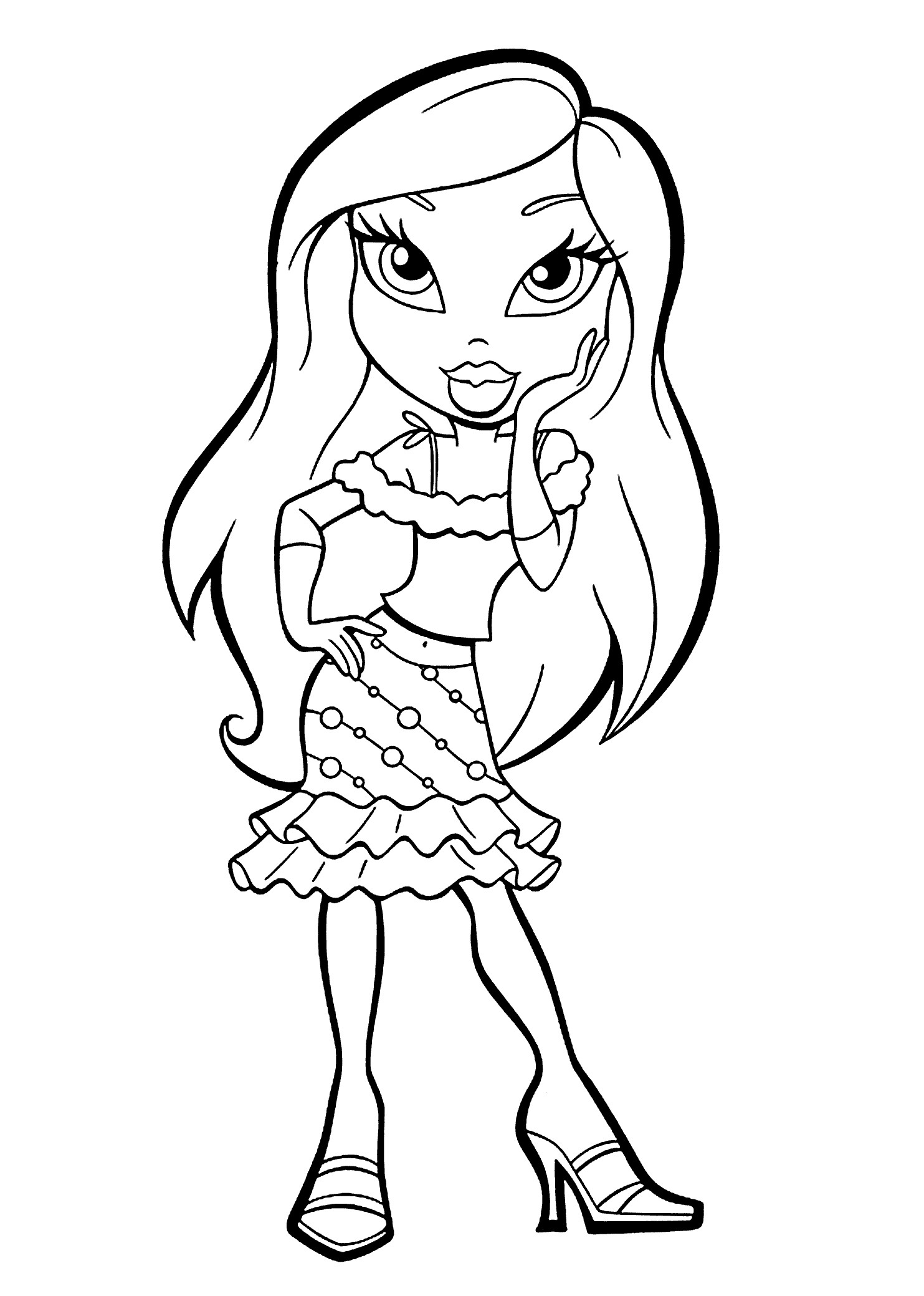 Bratz Dolls Coloring Pages For Kids Printable Free Picturesque Acpra 1483x2079 Bratz Dolls Coloring Pages For Kids Printable Free Picturesque Acpra