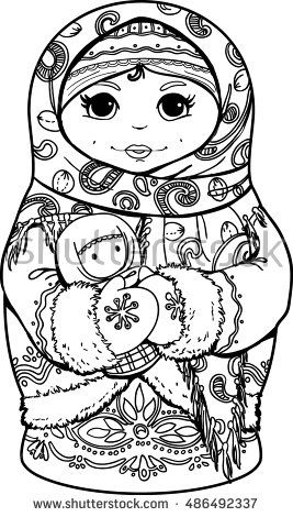 267x470 171 Best Images On Matryoshka Doll, Coloring