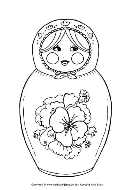 460x654 Matryoshka Coloring Pages Europe Asia Russia Russia