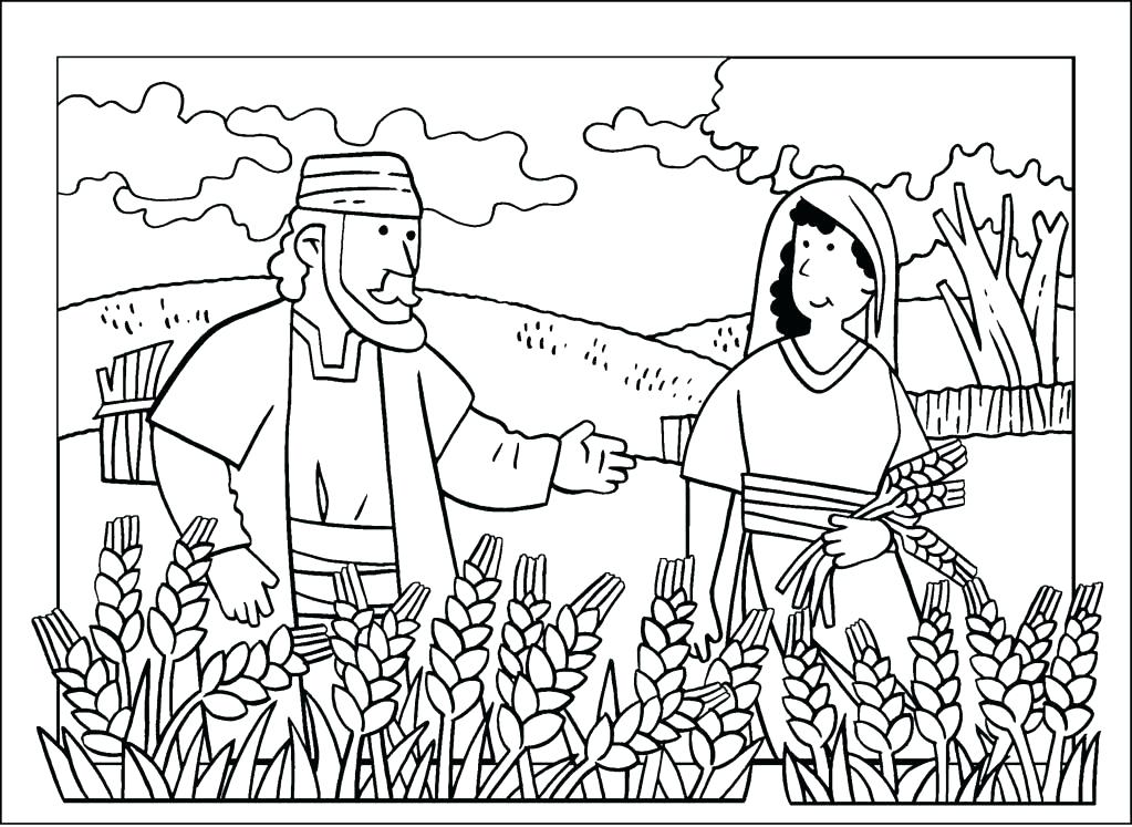 1023x747 Ruth And Boaz Coloring Pages And Coloring Page Coloring Pages Ruth