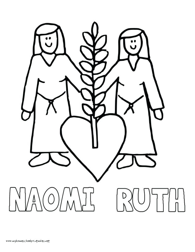 791x1024 Strong Ruth And Naomi Coloring Page Great Boaz Pages 1 Obed 11204