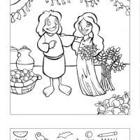 200x200 Ruth And Naomi Coloring Book Picture For The Ruth Preschool Lesson