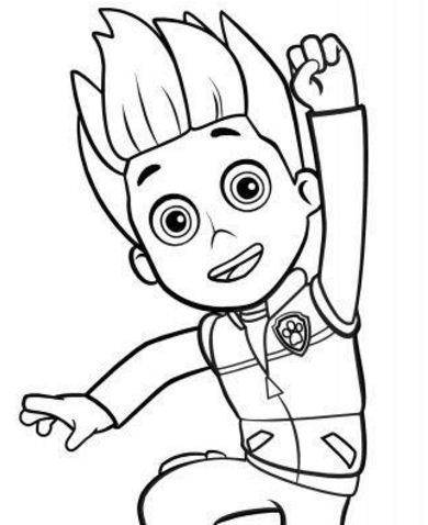 390x478 Paw Patrol Chase And Ryder Coloring Page