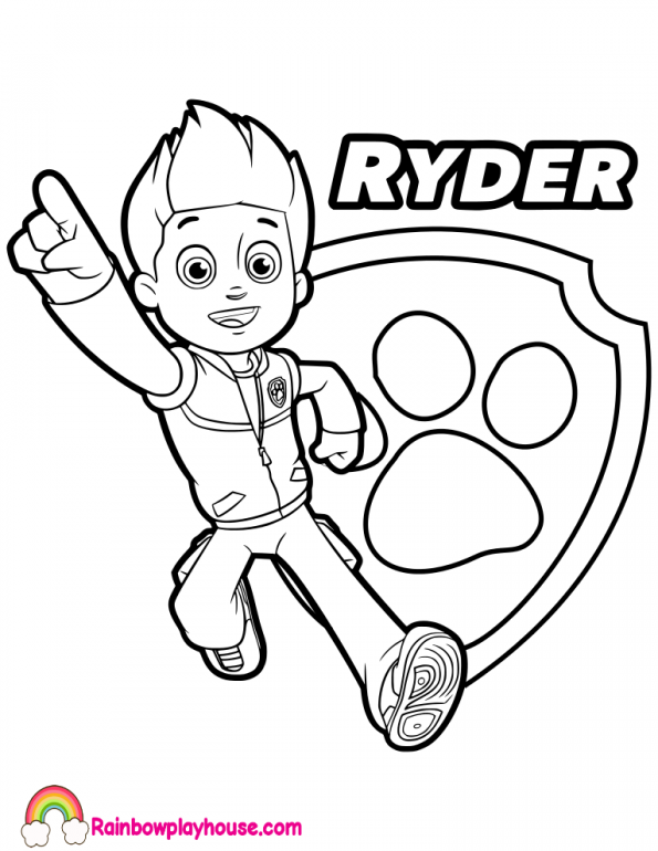 595x770 Paw Patrol Ryder Coloring Page
