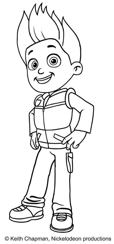 398x850 Ryder (Paw Patrol) Coloring Page