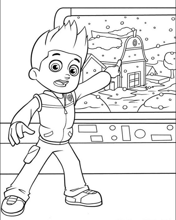 564x705 Ryder Trouble Paw Patrol Free Coloring Page Kids, Paw Patrol