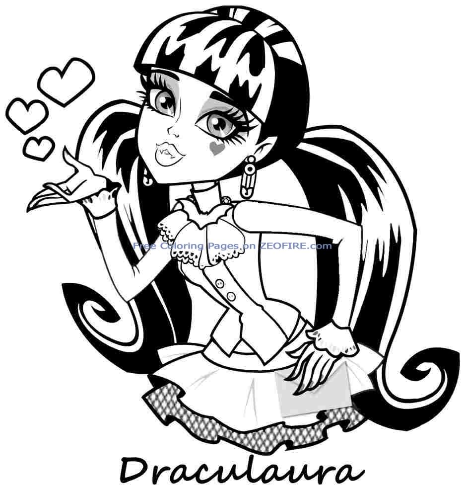937x988 Free Disney Monster High Coloring Pages Color Bros