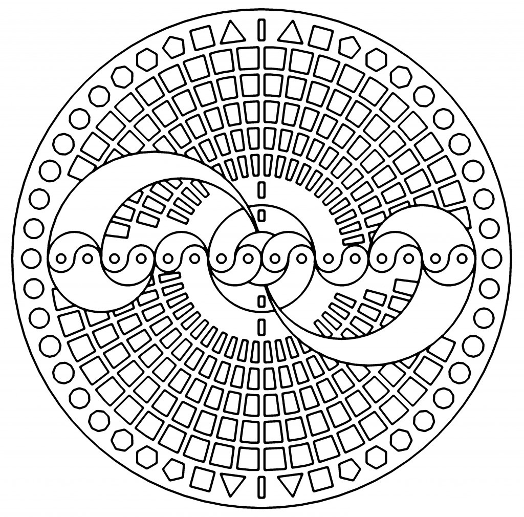 Geometric Coloring Pages 1024x1010 Geometric Coloring Pages