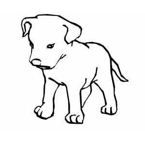 Sad Puppy Coloring Page 300x300 Sad Puppy Coloring Page