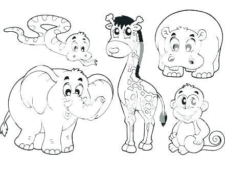 Jungle Animal Coloring Pages 440x330 Jungle Animal Coloring Pages