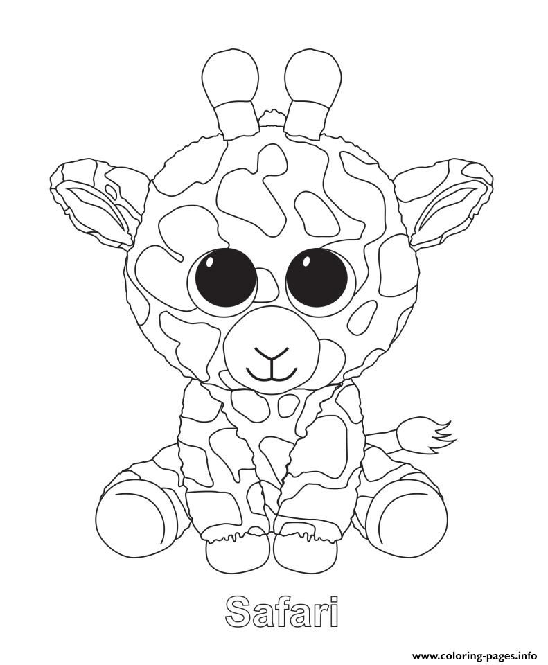 Safari Beanie Boo Coloring Pages Printable 791x960 Safari Beanie Boo Coloring Pages Printable