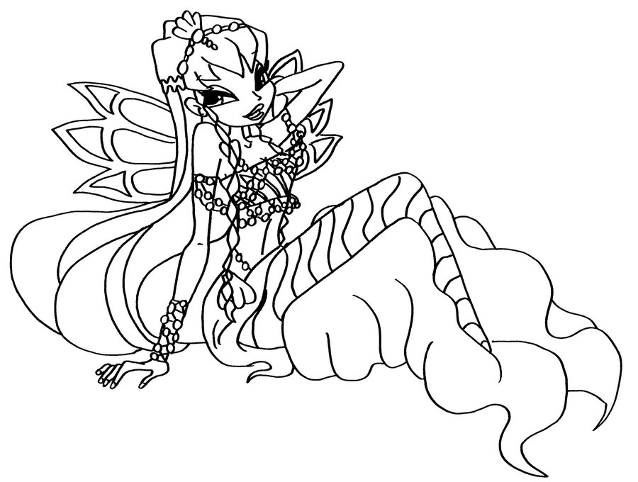 900x680 Free Winx Mermaid Coloring Pages To Print For Kids.