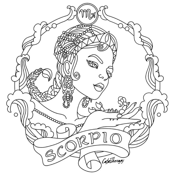 736x736 Astrology Coloring Pages