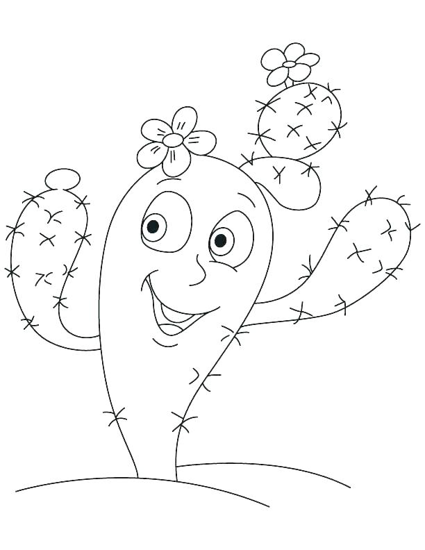 612x792 Cactus Coloring Page Cactus Coloring Pages Parts Of A Flower