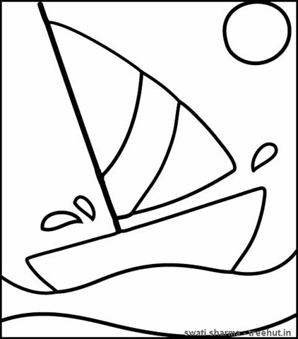 422x480 Boat Coloring Pages