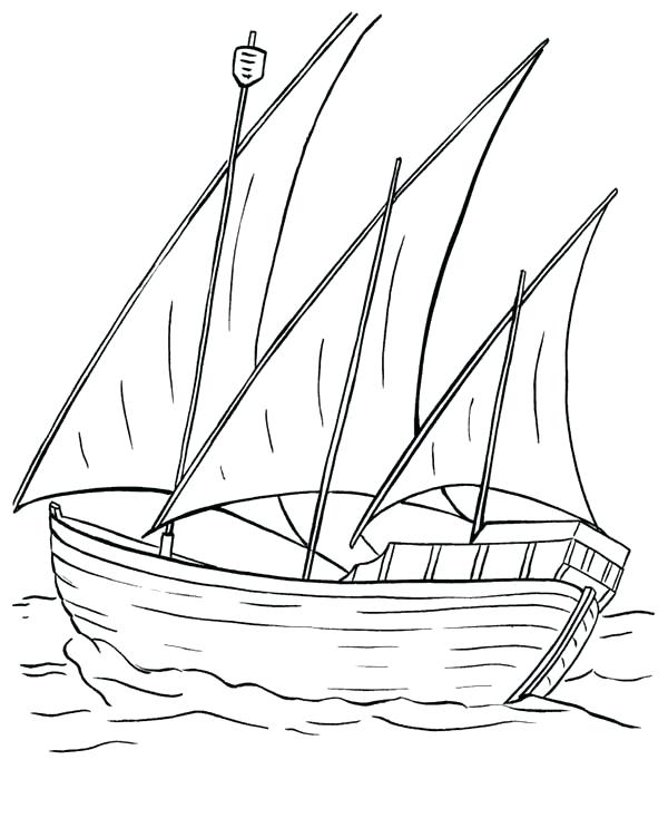 600x734 Fishing Boat Coloring Pages Boat Coloring Page Fishing Boat