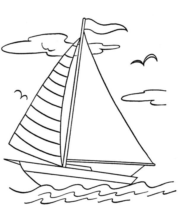 600x734 Sailing Boat Coloring Pages Batch Coloring