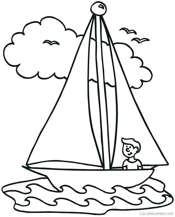 600x745 Boat Coloring Page Boat Coloring Pages Sailboat With People Boat