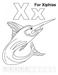 248x320 X For Xiphias Coloring Pages Educational Finds And Teaching