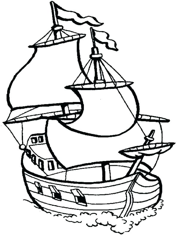 600x788 Fishing Boat Coloring Pages Boat Coloring Page Big Sail Boat
