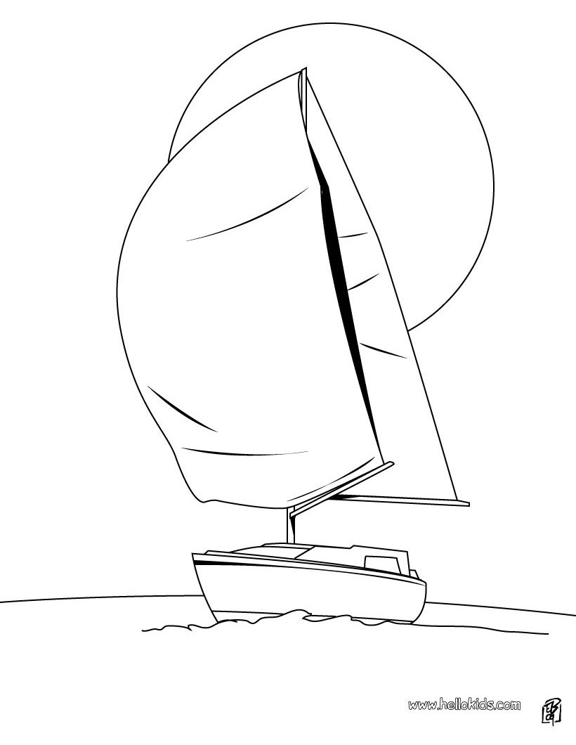 820x1060 Sail Boat Coloring Pages