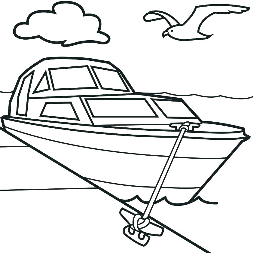 842x842 Boats Coloring Pages Drawn Sailing Boat Coloring Page Free Boat