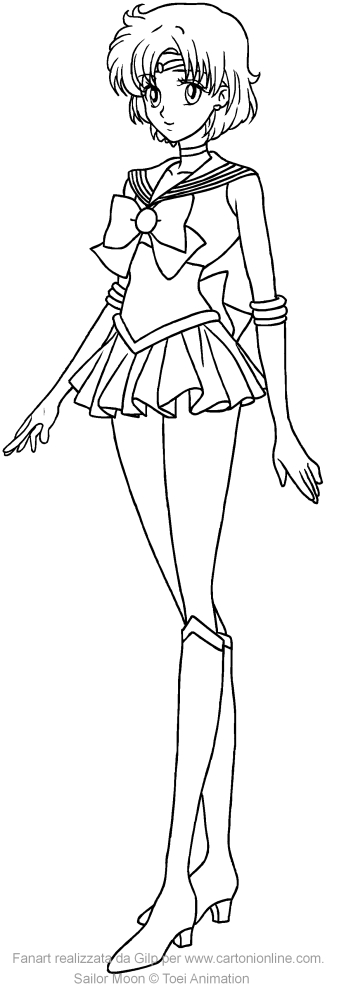 339x992 Sailor Mercury Crystal Coloring Pages