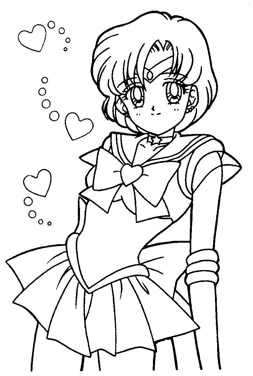 832x1235 Sailor Moon Coloring Pages Mercury Sailor Moon Birthday Mercury