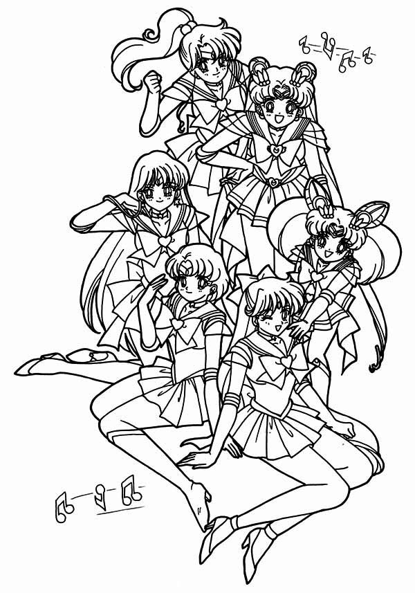 600x857 Sailor Moon Poster Coloring Page Color Luna