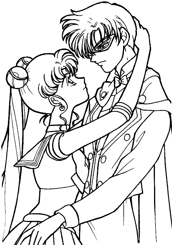 584x833 Sailor Moon And Endymion Coloring Page By Sailortwilight