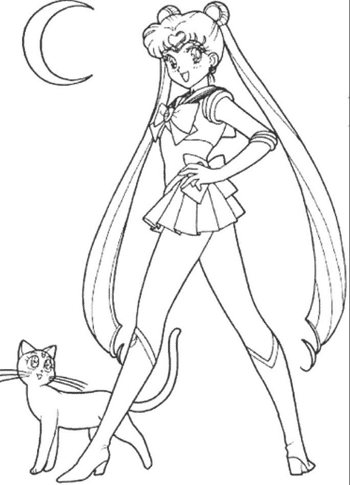 685x950 Sailor Moon Coloring Page