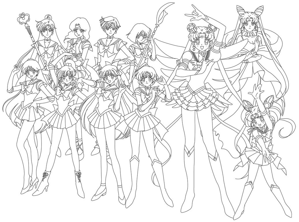 1036x771 Sailor Moon Coloring Pages