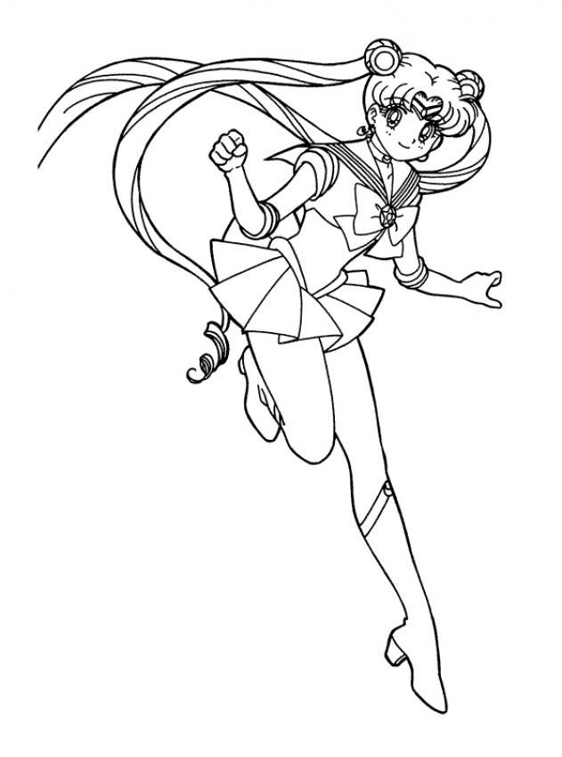 631x850 Sailor Moon Coloring Pages Online Four Sailors Coloring Pages