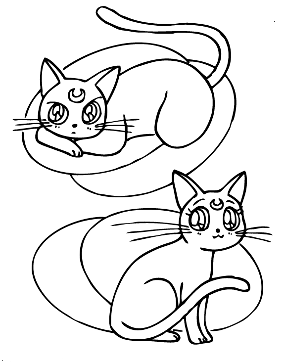 576x734 Free Printable Sailor Moon Coloring Pages