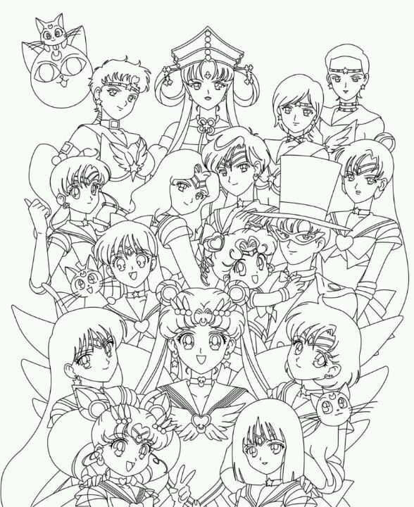 Sailor Moon Group Coloring Pages Coloriage Sailor Moon Coloring 588x720 Sailor Moon Group Coloring Pages Coloriage Sailor Moon Coloring