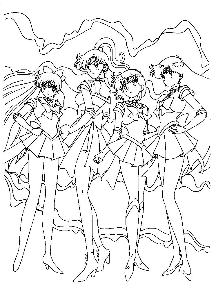 Sailor Scouts Coloring Pages Sailor Moon Coloring Pages Printable 745x994 Sailor Scouts Coloring Pages Sailor Moon Coloring Pages Printable